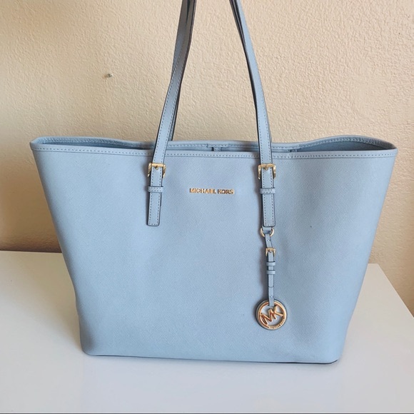 mk light blue bag